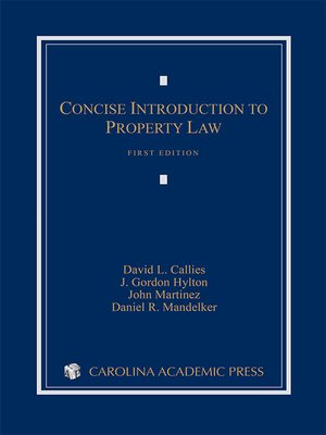 cover image of Concise Introduction to Property Law